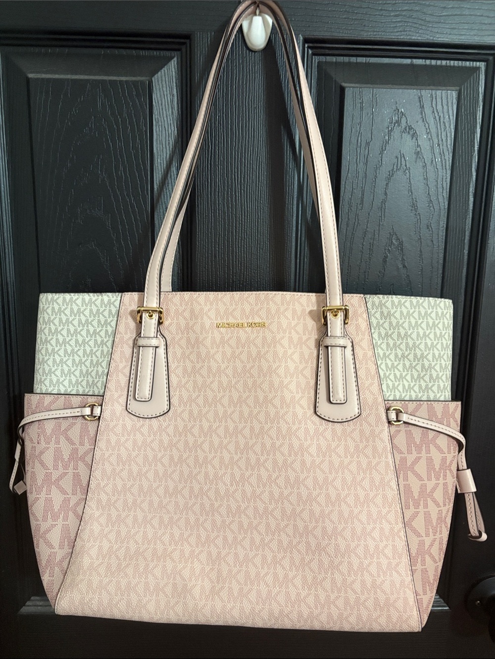 NWOT Michael Kors Blush Pink Signature Tote with Gold-Tone Hardware